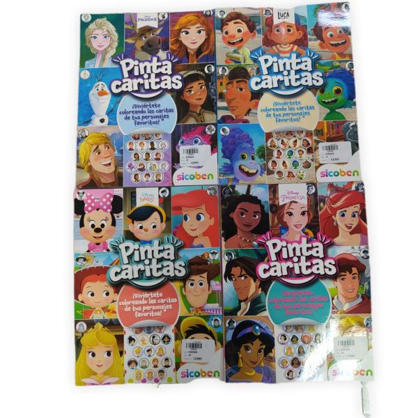 Libros Pinta Caritas Disney Pixar Displ/24 Surt/2 4a+(39932)