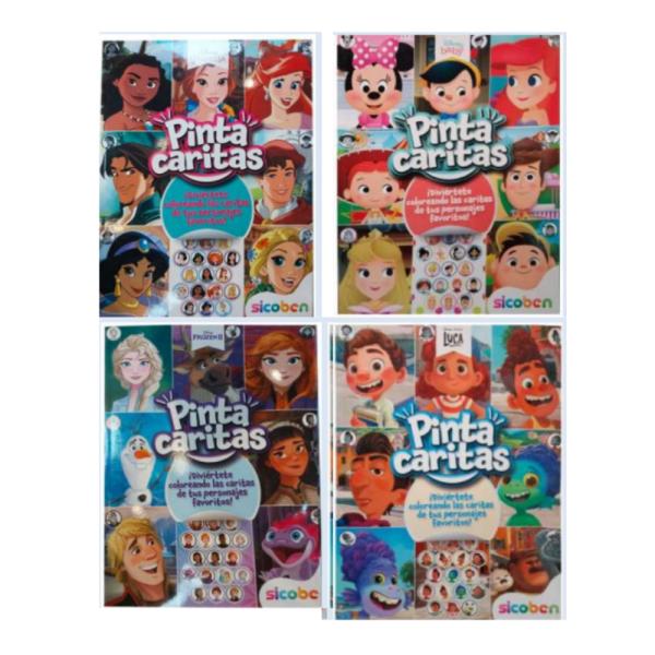 Libros Pinta Caritas Disney Pixar Displ/24 Surt/2 4a+