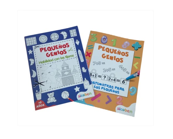 Libro de Caligrafía Pequeños Genios Matematiocas y Habilidad con Tijeras Surt/2