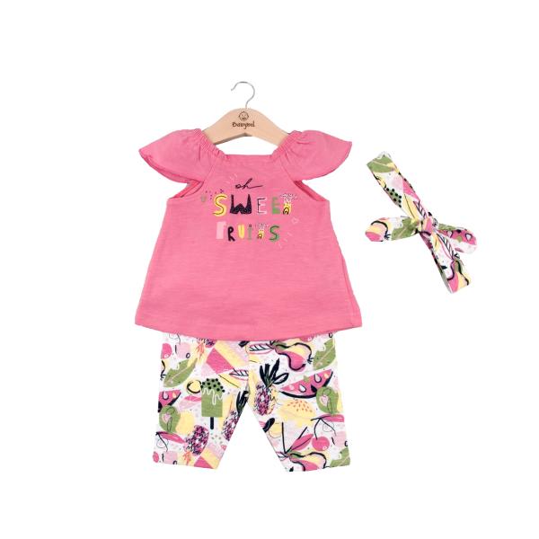 Conjunto de 2 Piezas + Cintas Rosado 6m