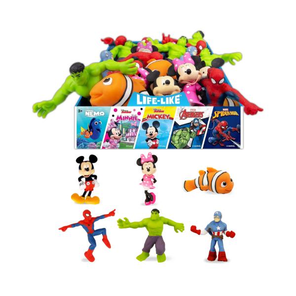 Figuras Estirables de Disney y Marvel Displ/24 Surtido 3a+ (6900A-B-C-D-E-F)