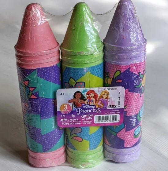 Lapiz Grande de Tiza de Disney  Set de 3Unid    Surt/2 4a+ (7820A-B )