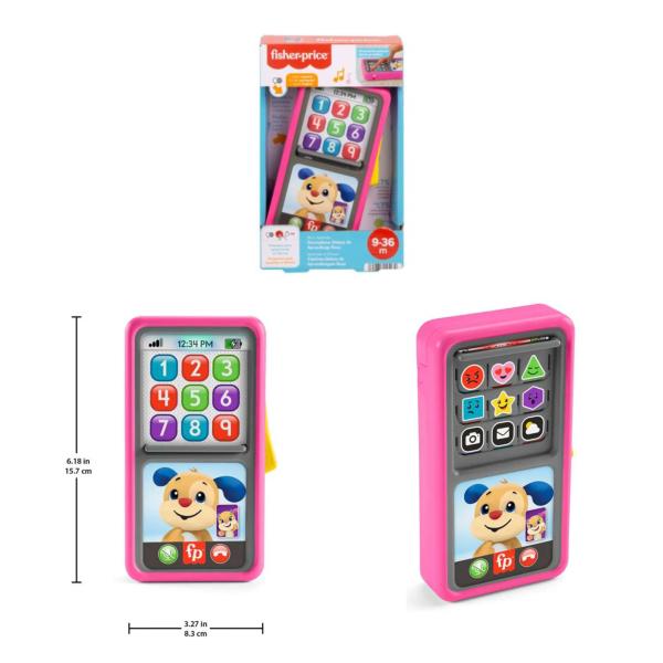 Fisher-Price Telefono Rosado de Lujo de Aprender y Brincar 9-36m