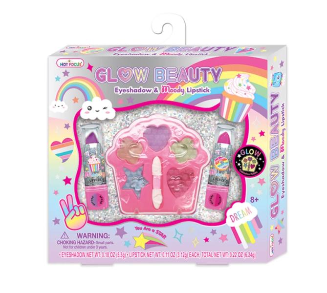 Set de 2 Labiales  y Sombras Brillan en la Oscuridad 8a+