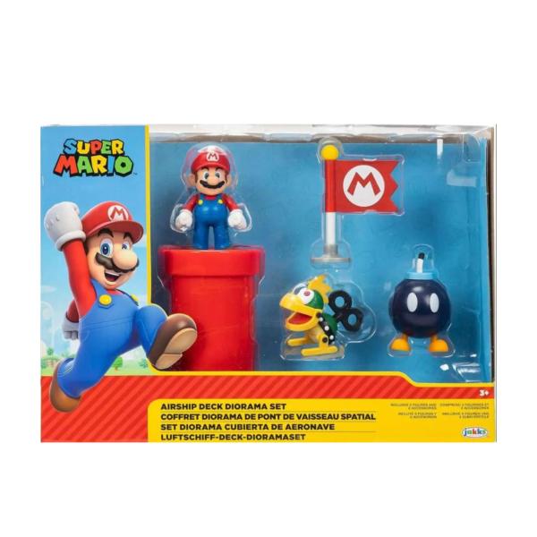 Figuras Super Nintendo Set Diorama Cubierta de Aeronave 3a+
