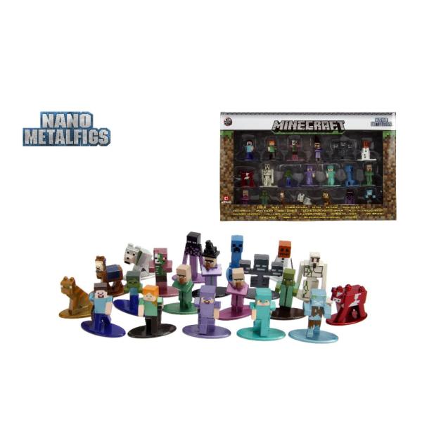 Set de 20 Figuras de Minecraft Caves & Cliffs Metálicas  3a+