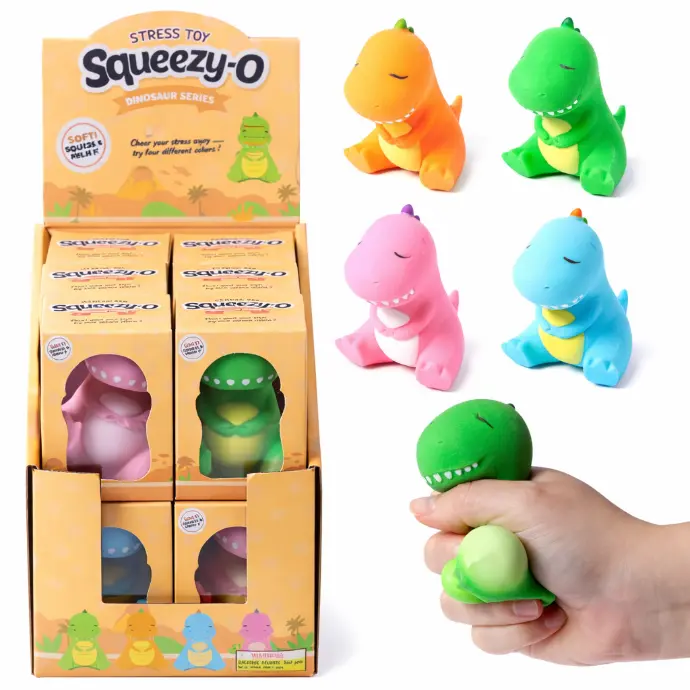 Squeezy-O Dinosaurio de Apretar Displ/12 Surt/4 3a+
