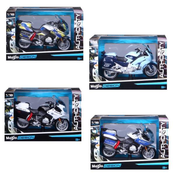 Motocicletas de Policia Esc:1:18 Displ/18 Surt/3 3a+