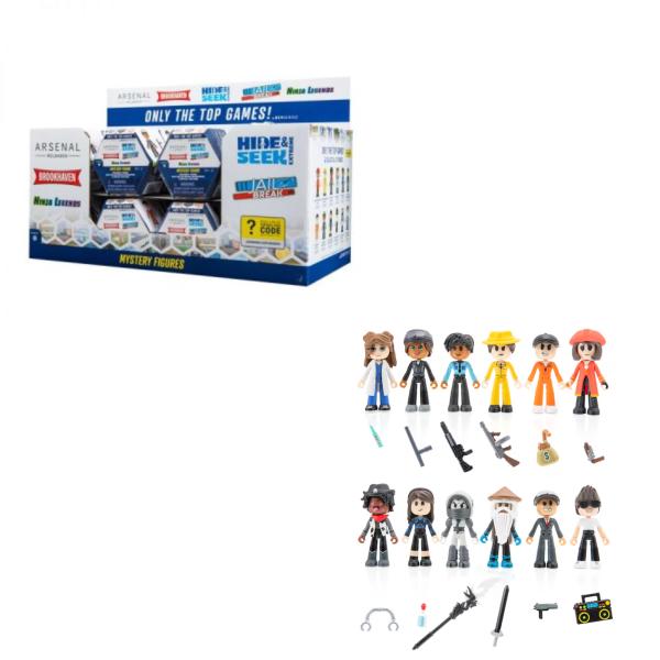 Figuras coleccionables sorpresa, varios modelos, código incluido, Roblox Dev Series Displ/24 3a+