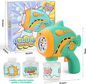 Lanzador de Burbujas Verde con Luz y Sonido 3A+