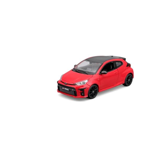 Carro 1:24 Toyota Yaris  2021 Negro/Rojo 3a+