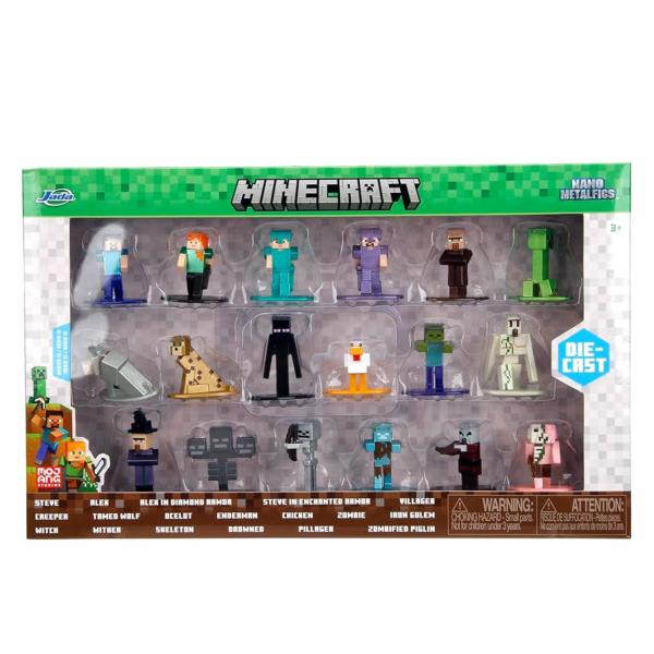 Figuras Nano Metalicas de Minecraft Set/18 3a+