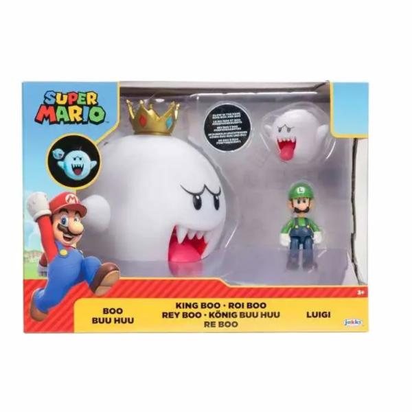 Figura Super Mario Boo Rey Boo y Luigi 3a+