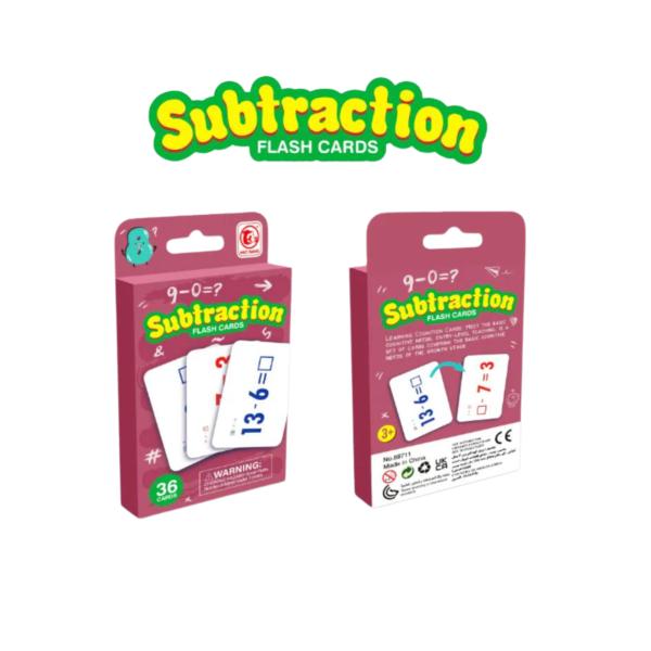 Juego de Aprendizaje de la Sustracción 36 Cartas 3a+