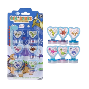 Set de 6 Sellos de Dinosaurios Displ/24 3a+
