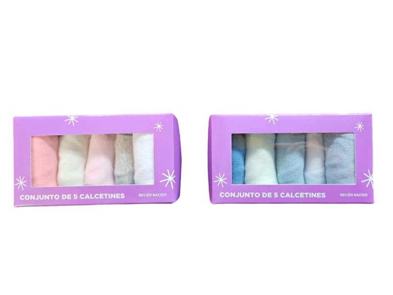 Conjunto de 5 Calcetines para Recién Nacido Surt/2