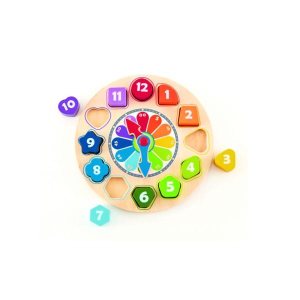 Reloj de Madera para Aprender a Leer la Hora 13Pzs 2a+