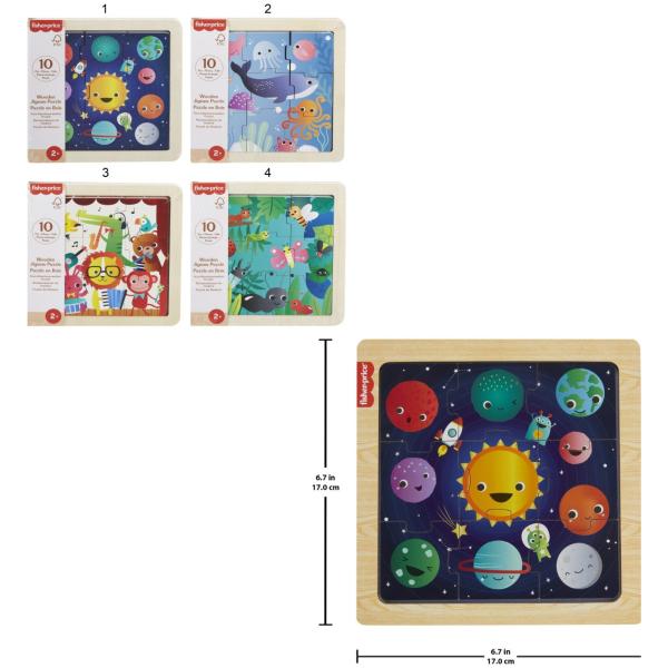 Fisher-Price Rompecabezas de Madera Displ/20 Surt/4 2a+