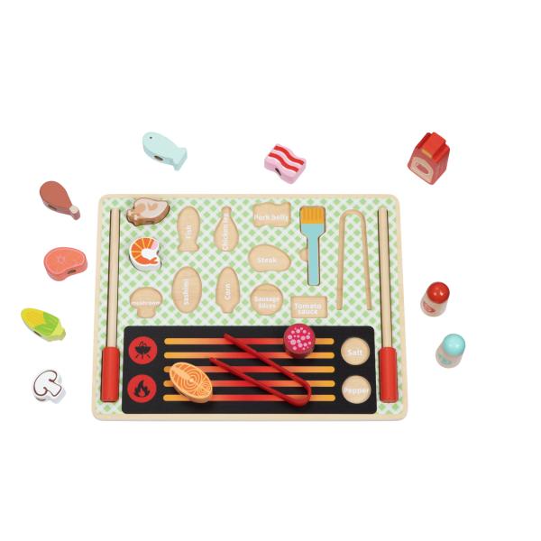 Juego de la Parrilla de Madera 18Pzs 3a+