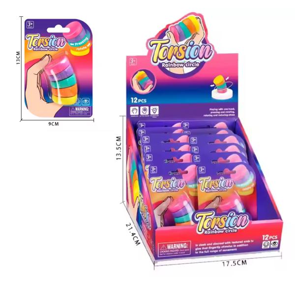 Juguete Antiestrés Torsion Círculo Arcoíris Displ/12 3a+(458740)