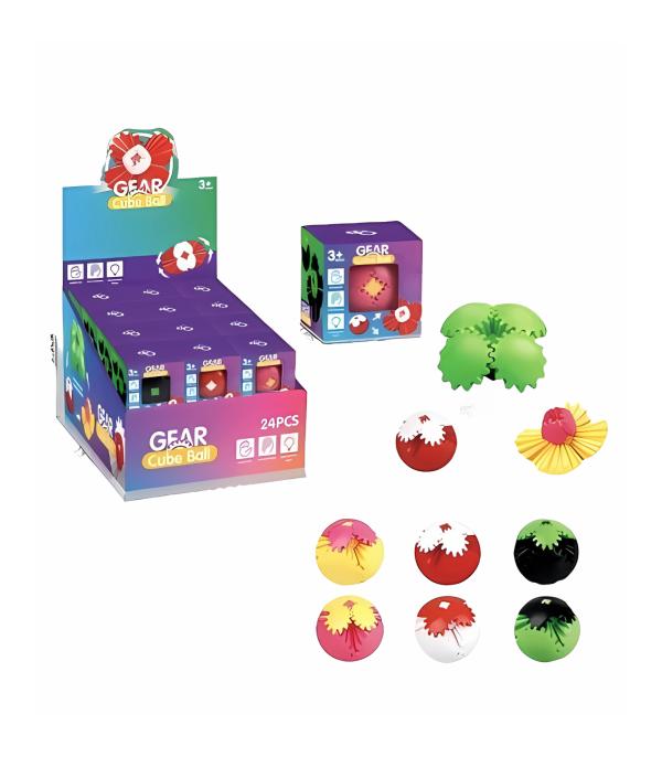 Juguete Antiestrés Bola Cubo de Engranajes Displ/24 Surt/3 3a+