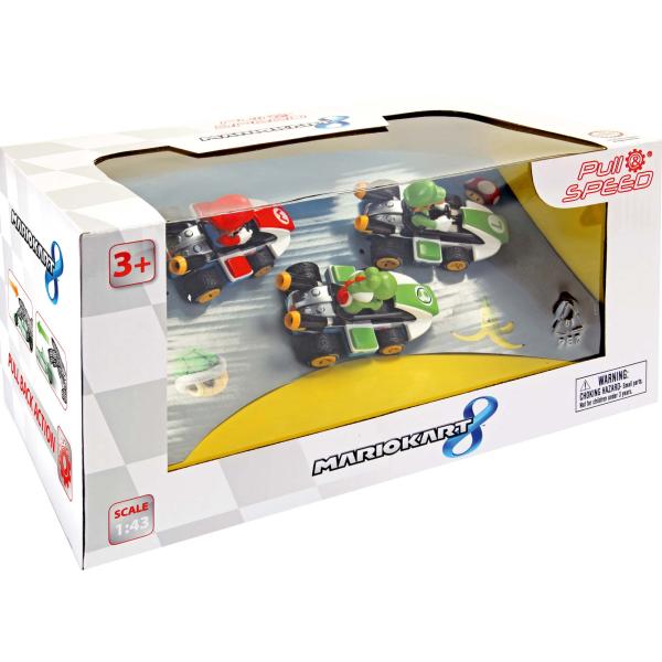 Carros de Mario Kart Fricción Set/3 Esc 1:43 3a+