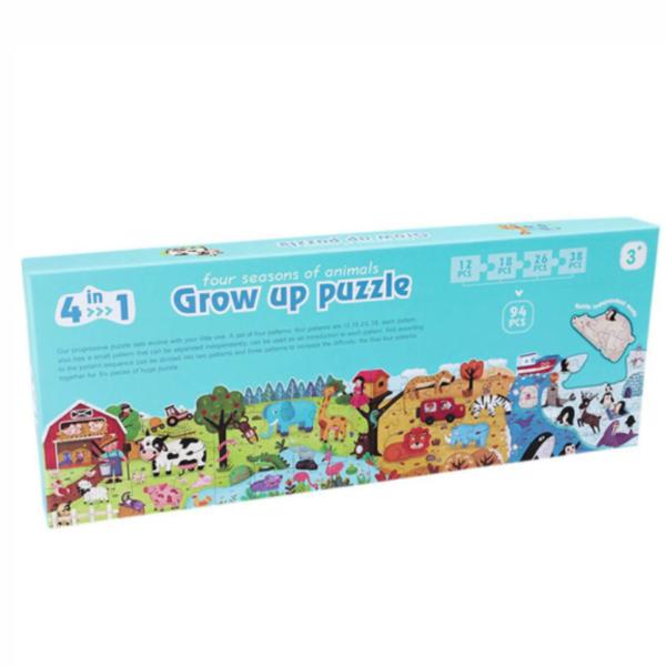 Rompecabezas de Animales de la Selva 4en1 56Pzs 3a+