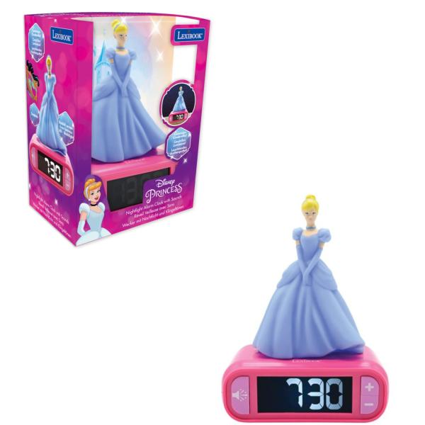 Reloj Despertador con Luz Nocturna y Sonido Disney Princesa Cenicienta