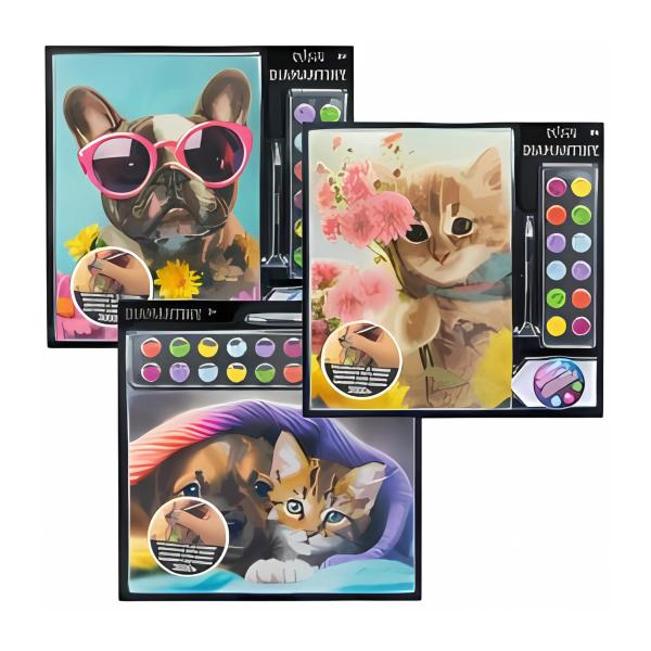 Set de Arte de Pintar con Cristales Plastios 3D Surt/3 8a+