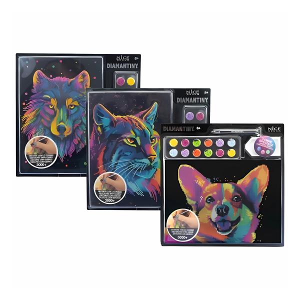 Set de Arte de Pintar con Cristales Plastios 3D Surt/3 8a+