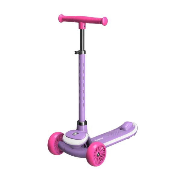 Scooter Firefly Morado c/Rosado Ajustable de 3 Ruedas  con Luz 3a+ 50kg Max (202884)