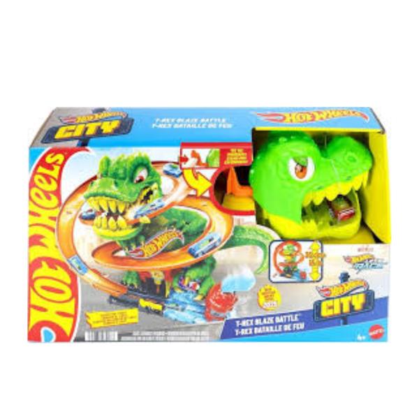 Hot Wheels Pista Derrota al T-Rex 4a+
