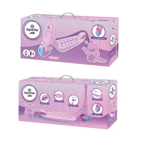 Scooter Ajustable con Luz Rosado 3a+ 50Kg Max