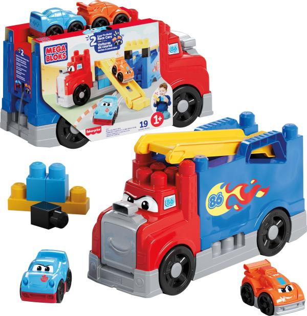Mega Bloks Fisher-Price Camion de Carreras y Construcción 1a+