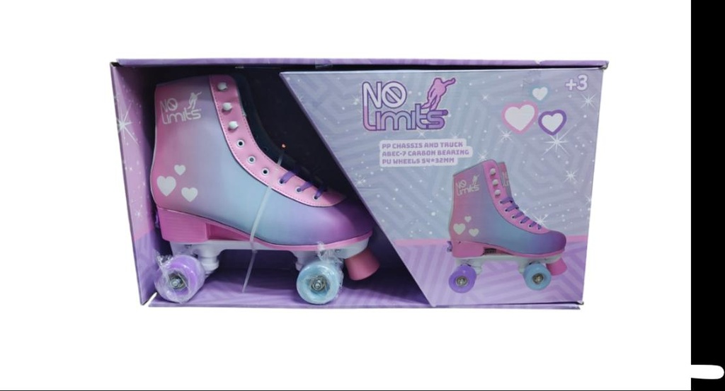Patines 4 Ruedas Adjustables de Corazones Talla 39-42 (59747)