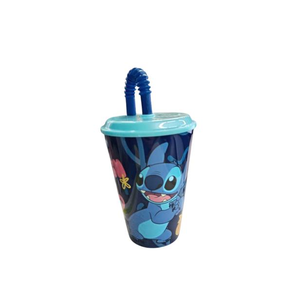 Vaso con Pajilla Disney Stitch 430ml
