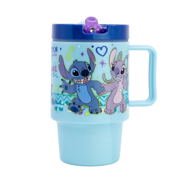 Vaso Cool con Pajilla de Disney Stitch & Angel 530ml