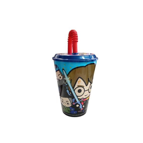 Vaso con Pajilla de Harry Potter 430ml