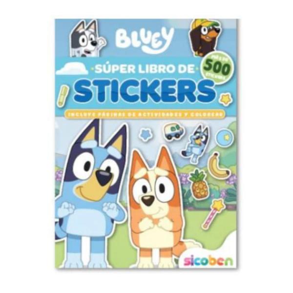Libro para Colorear con Stickers de Bluey