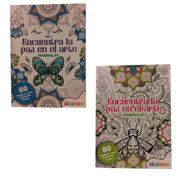 Libro para Colorear de Mandalas Surt/2 Vol.1 y 2