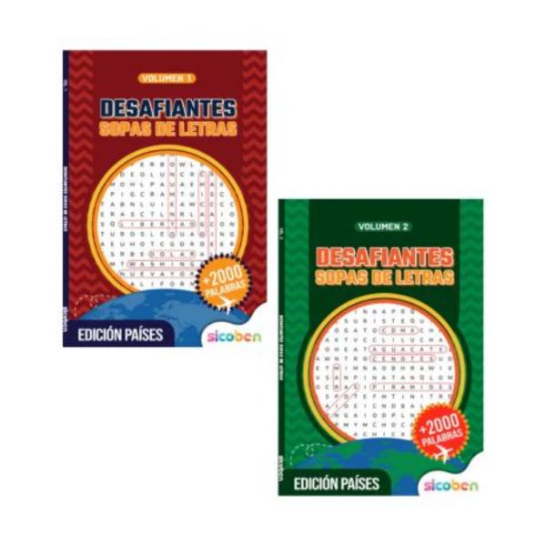 Libro Desafiantes Sopas de Letras Edición Países Surt/2