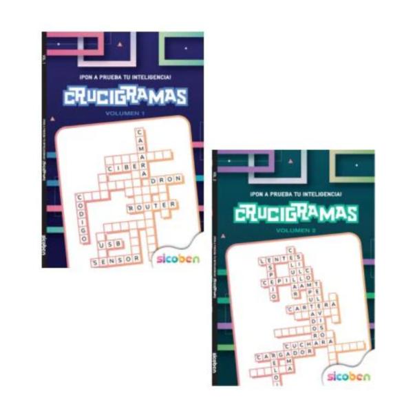 Libro Pon a Prueba tu Inteligencia Crucigramas Vol.1 y 2 Surt/2