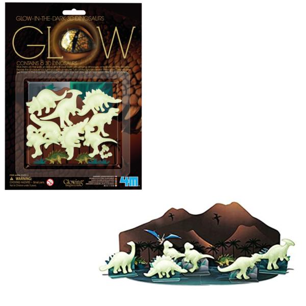 Dinosaurios 3D Brillan en la Oscuridad 5a+