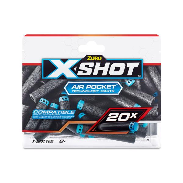 Dardos de Espuma X-shot 20Pzs 8a+
