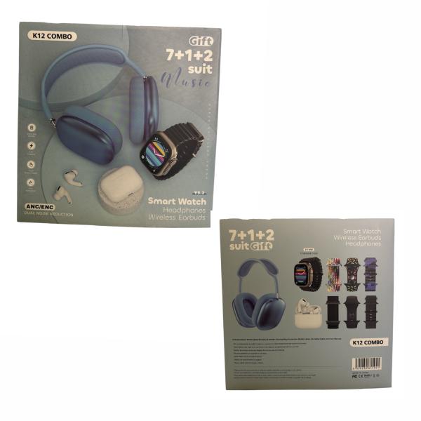 Combo Audífonos / reloj K12