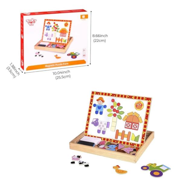 Pizarra de Rompecabezas Magnética de Granja3+