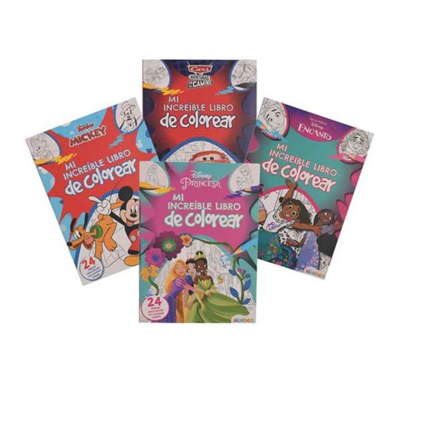 Libro Increíble para Colorear Disney Moana, Mickey,Pincesas y Cars Surt/6