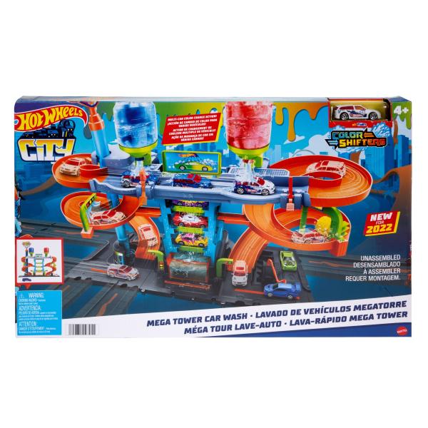 Hot Wheels -  City Lavado de Autos Mega Torre 4-8