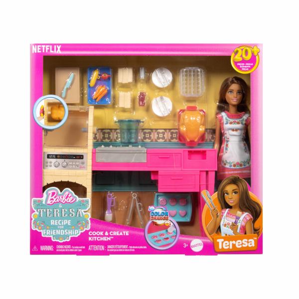 Muñeca Barbie Teresa Cratu Cocina 20Pzs 3a+