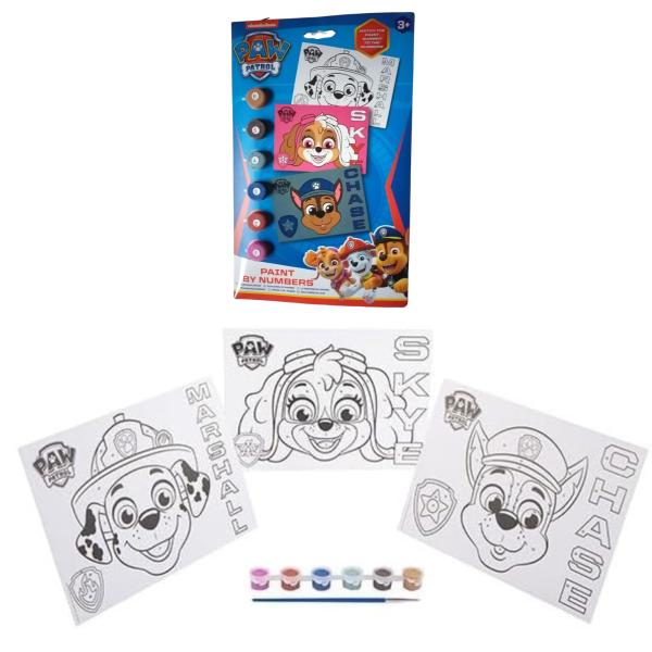 Set de Pintar por Numero de Paw Patrol 3a+